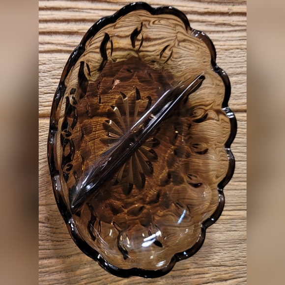 Vintage Tawny Brown Anchor Hocking Pickle Dish - Picture 1 of 5